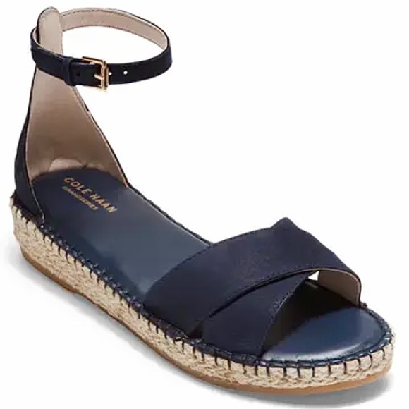 Cole Haan Shoes - COLE HAAN CLOUDFEEL ESPADRILLE MARINE BLUE SANDALS